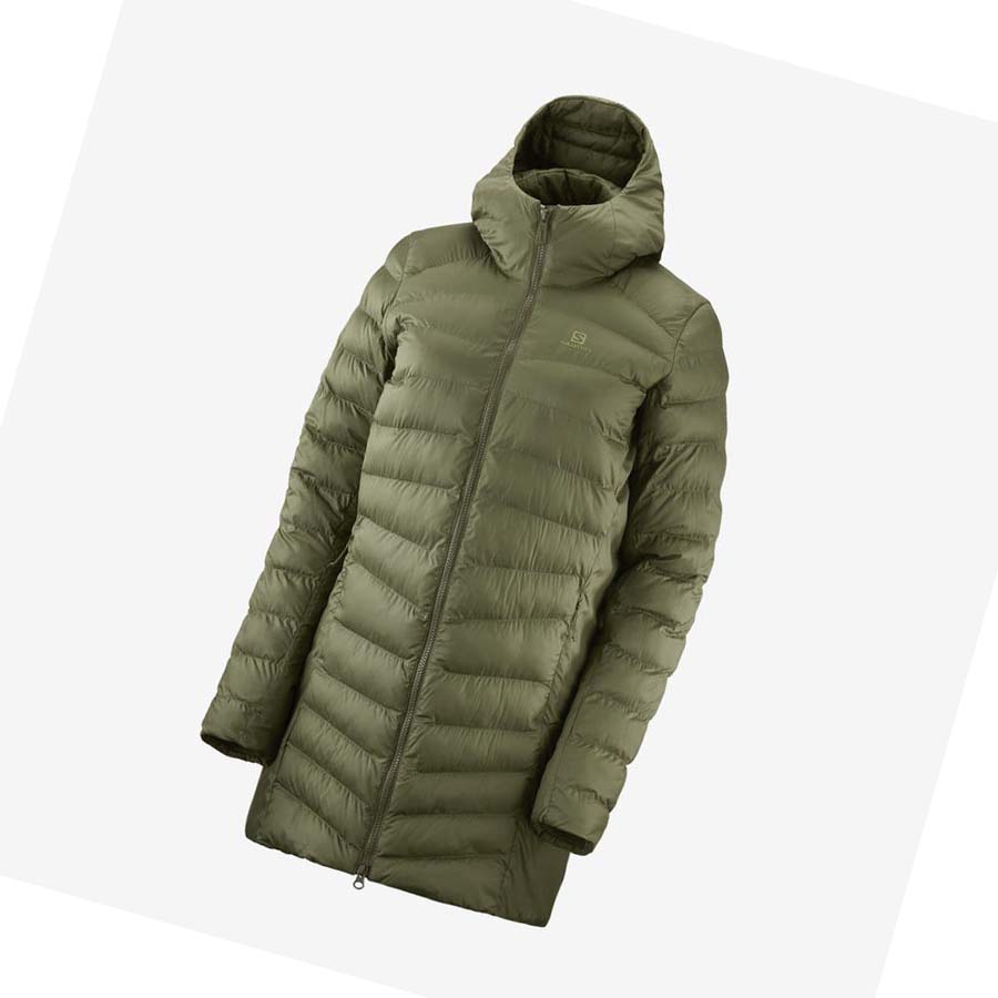 Salomon ESSENTIAL XWARM LONG INSULATED Kadın Ceket Zeytin Yeşili | TR 2458SGL